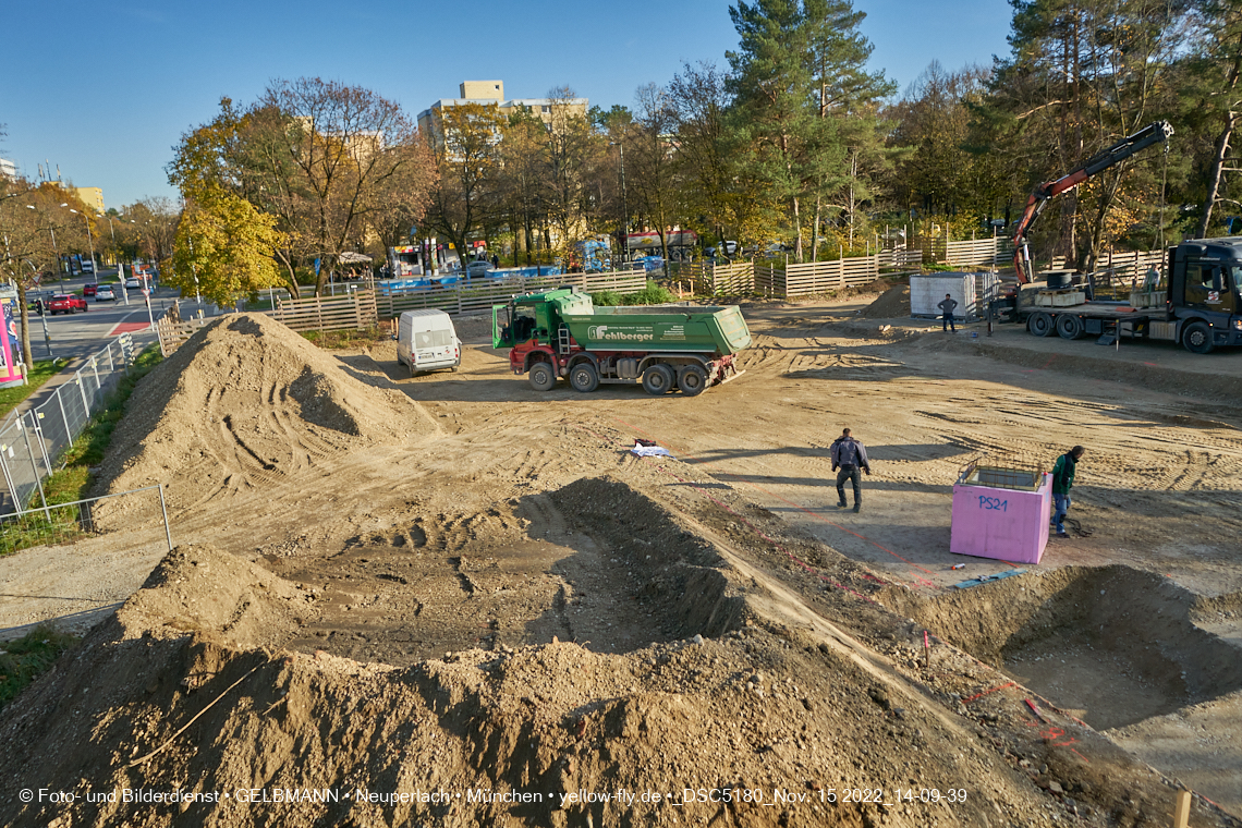 15.11.2022 - Baustelle an der Quiddestraße Haus für Kinder in Neuperlach